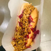 Vegan hot dog from ikeas bistro  at IKEA in Bolingbrook