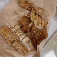 Tofu, yuba & mushrooms grilled at Lǜ Zhǒng Zǐ SùShí ShāoKǎo 綠種籽素食燒烤 in Kaohsiung