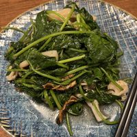 Sweet potato leaves & cauliflower  at Chán Fēng CháLóu 禪風茶樓 - Zen Tea in Taipei