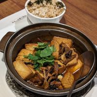 Tofu with tea sauce and rice at Chán Fēng CháLóu 禪風茶樓 - Zen Tea in Taipei