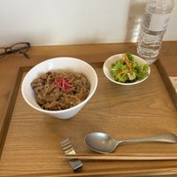 Vegan burger bowl set  at il riccio in Himeji