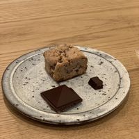 Walnut scone with vegan chocolate from Germany at il riccio in Himeji