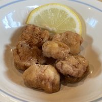 Fried bean protein at Genmai-an in Nara