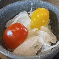 Sweet vinegar radish salad at Genmai-an in Nara