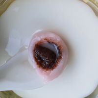 Red bean flavour in almond milk soup ~ 20/2/21 at 75 Ah Balling Peanut Soup 花生汤圆 - Bedok in East Singapore