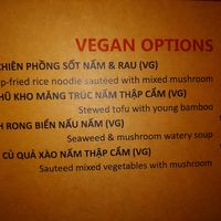 Vegan menu - page 2 at Liu Riu in Hanoi