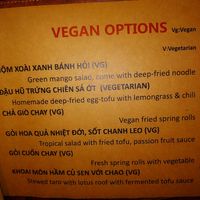 Vegan menu - page 1 at Liu Riu in Hanoi