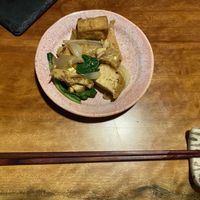Stir fried tofu and tempeh  at Veganic Monkey Magic 浅草 in Tokyo