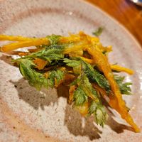 Carrot and carrot leaves at Veganic Monkey Magic 浅草 in Tokyo