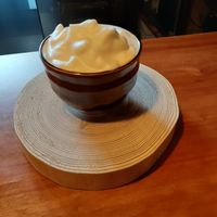 Café Latte at Veganic Monkey Magic 浅草 in Tokyo