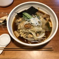 Ramen bowl at Veganic Monkey Magic 浅草 in Tokyo