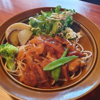 Soba noodles pasta at Veganic Monkey Magic 浅草 in Tokyo