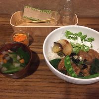 Soup and rice dish  at Veganic Monkey Magic 浅草 in Tokyo