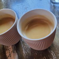 Decaf coffee at Le Trèfle in Montreal