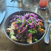 Poutine végane at Le Trèfle in Montreal