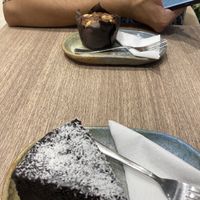 Vegan chocolate cake and vegan banana muffin   at Kaffi Colombo in Colombo