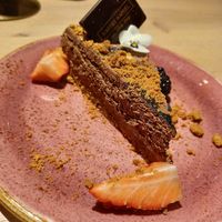 Vegan chocolate mousse cake at Kaffee Kamiel in Bruges
