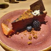 Vegan chocolate mousse cake at Kaffee Kamiel in Bruges