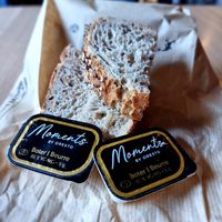 Bread - came with dairy butter, no plantbased butter available at Kaffee Kamiel in Bruges