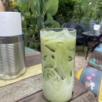 Iced oat milk Matcha  at Galapagos in Koh Lanta