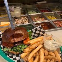 Vegan buffalo burger at The Good Bar in Long Beach