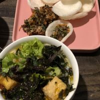 Pho and crackers  at Vegito in Hanoi