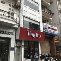 View of the restaurant from the street at Vegito in Hanoi
