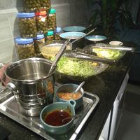 Bún riêu corner at Vegito in Hanoi