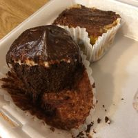 Vegan double chocolate cupcake and a vegan lemon bar  at Chef Brooke's Natural Cafe in Fort Myers