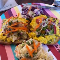 Vegan Tofu Scramble Toast at Chef Brooke's Natural Cafe in Fort Myers