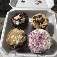 S'mores, pineapple banana, chocolate nutter butter and pb banana 😍💕 vegan (and I'm also p sure they are gf)  at Chef Brooke's Natural Cafe in Fort Myers