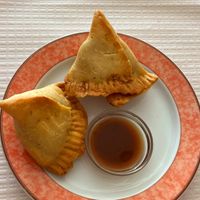 Vegan veg samosa at Cozinha de Sonia  in Portimao