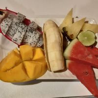 Fruit platter at La Casa Tropicana by Cospace in Koh Phangan