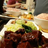 Two set meals, two drinks, two vegan fried eggs (we were curious - actually pretty good!), and one very nice experience. at Loving Hut - Wan Chai in Hong Kong Island