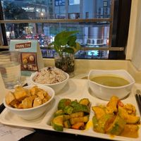 Dinner meal set + soup $65 HKD - food was just okay at Loving Hut - Wan Chai in Hong Kong Island