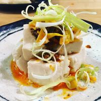 Warm fresh tofu  at Rose's Noodles Dumplings & Sweets in Durham