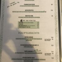 Speisekarte  at Katzentempel in Regensburg