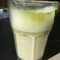 Matcha latte  at Katzentempel in Regensburg