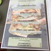Angebots-Karte (Sommer Specials) at Katzentempel in Regensburg
