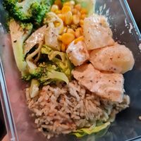 Olive rice with 🌽 🥦 🥔 ~ $7 ~ 21/5/22 at The Crowded Bowl - Changi General Hospital in East Singapore
