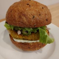 Lentil and rice burger at FLIP in Dublin