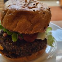 Black bean burger at FLIP in Dublin