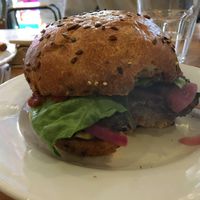 Black bean and quinoa burger    at FLIP in Dublin