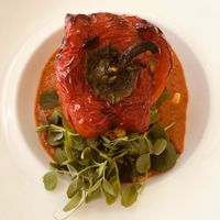Stuffed capsicum  at Boardwalk Bistro on Hastings in Noosa Heads