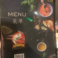 Front of menu  at Punjabi  in Beijing