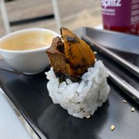 Very delicious sushi with tofu and sweet potato🤤🤤 at Mo's Café in Hamburg