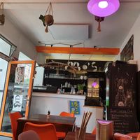 Restaurant from the inside at Mo's Café in Hamburg