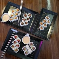 All six types of Sushi at Mo's Café in Hamburg