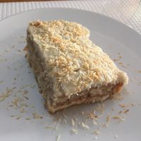 Coconut cake  at Granos Espaço Vegetariano in Lisbon
