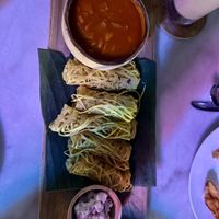 Jackfruit curry with roti jala   at The Hungry Tapir in Kuala Lumpur